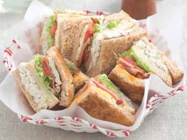 Gourmet toasted club sandwich