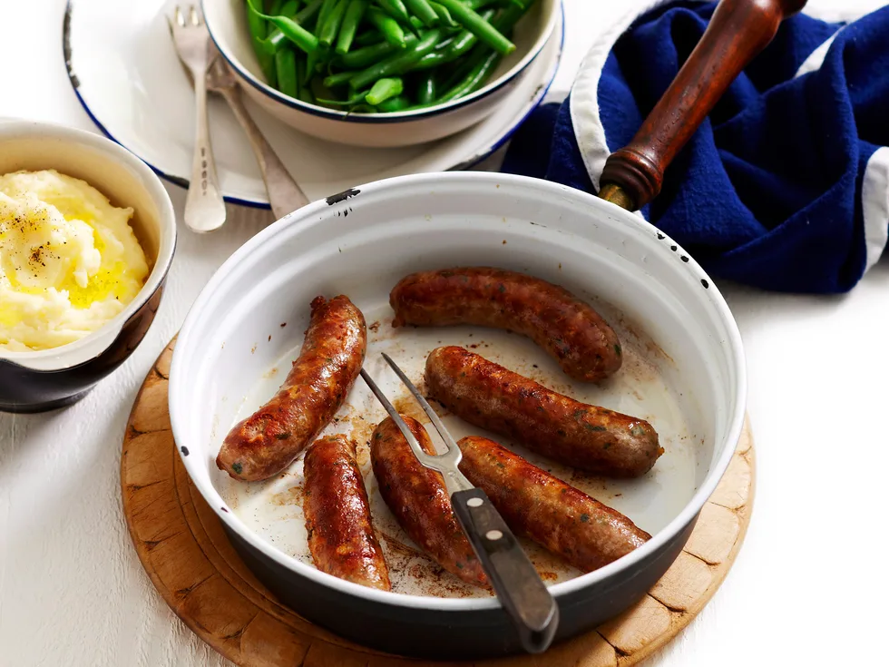 Oven-baked sausages