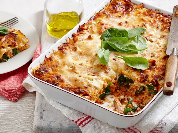 Chicken and chorizo lasagne