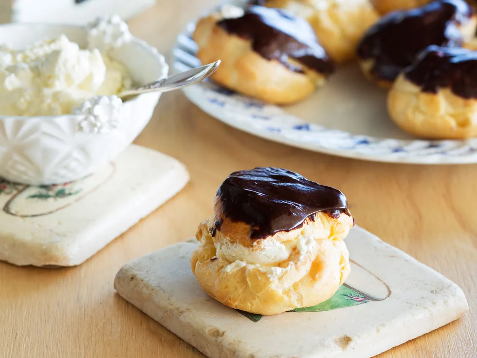 Profiteroles aka cream puffs