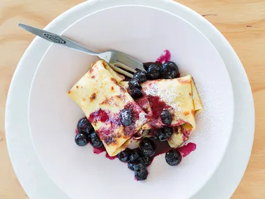 Blueberry blintzes