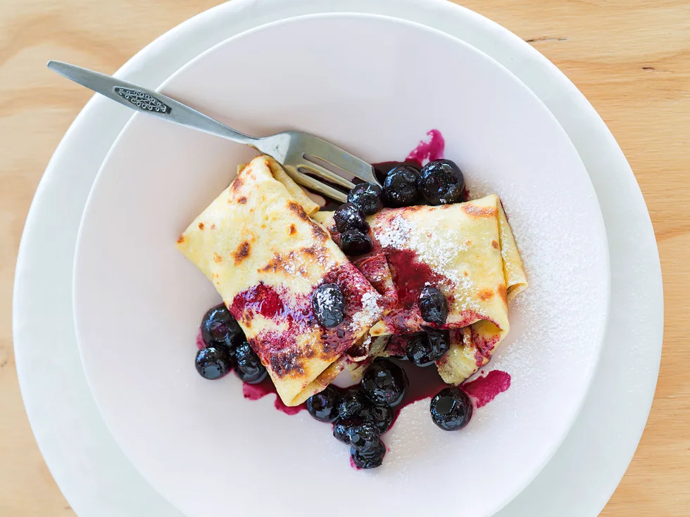 Blueberry blintzes