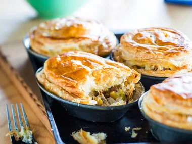 Chicken and vegetable pie