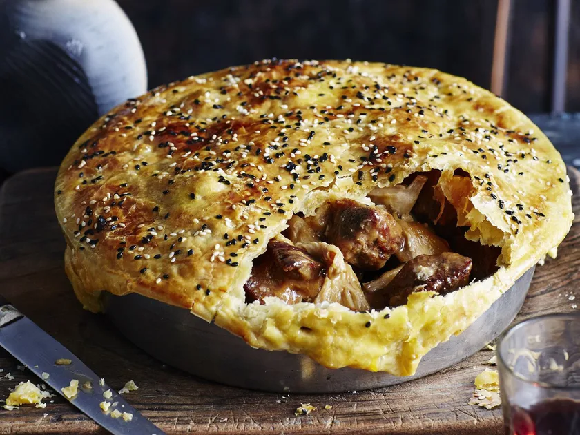 Beef and shiitake mushroom pie