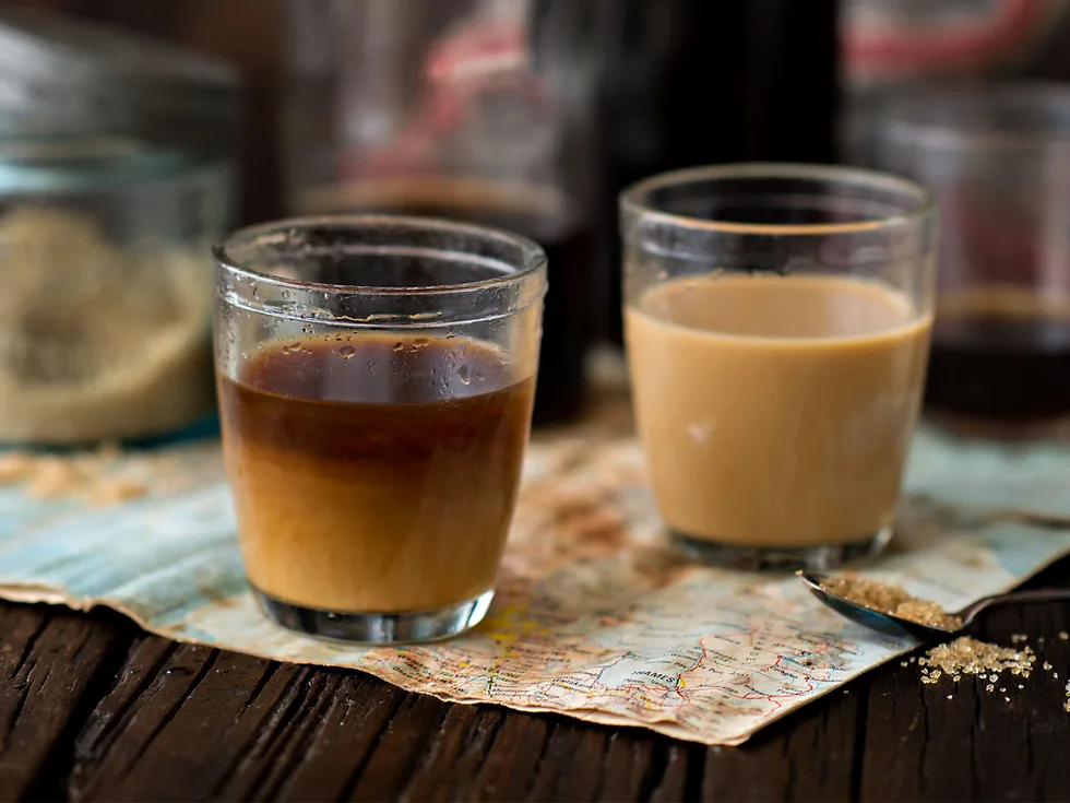 Cold brew camp coffee concentrate