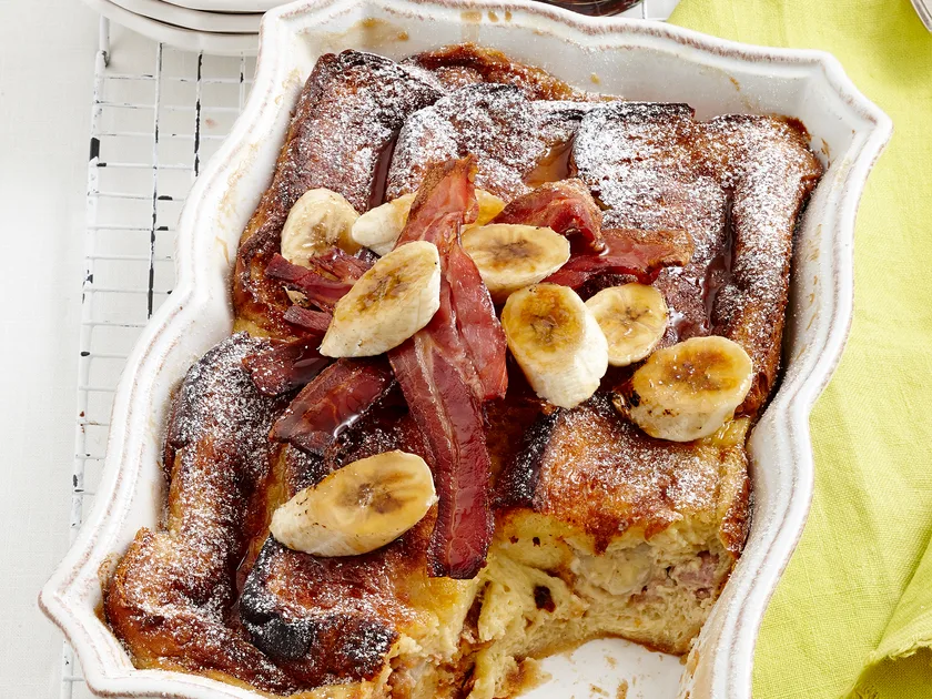 Banana brioche bake