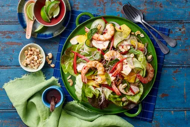 Chicken, prawn and mango salad