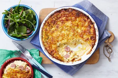 Cabanossi and corn impossible pie