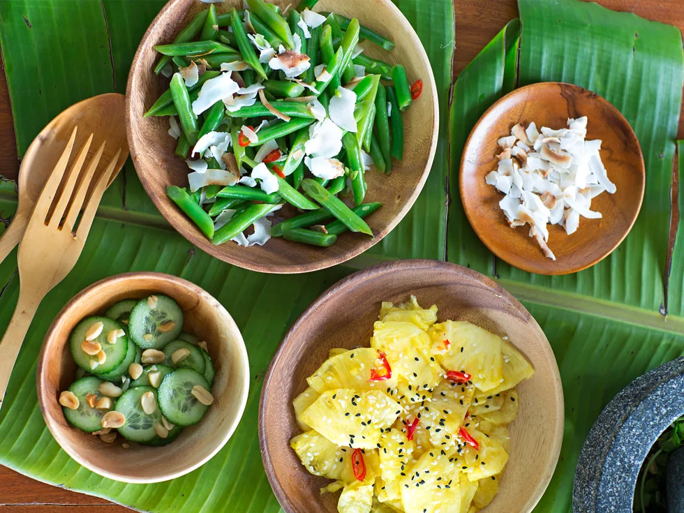 Trio of Balinese style salads