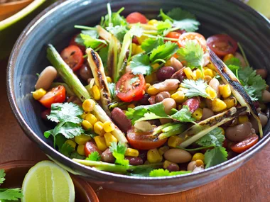 Mexican corn and bean salad