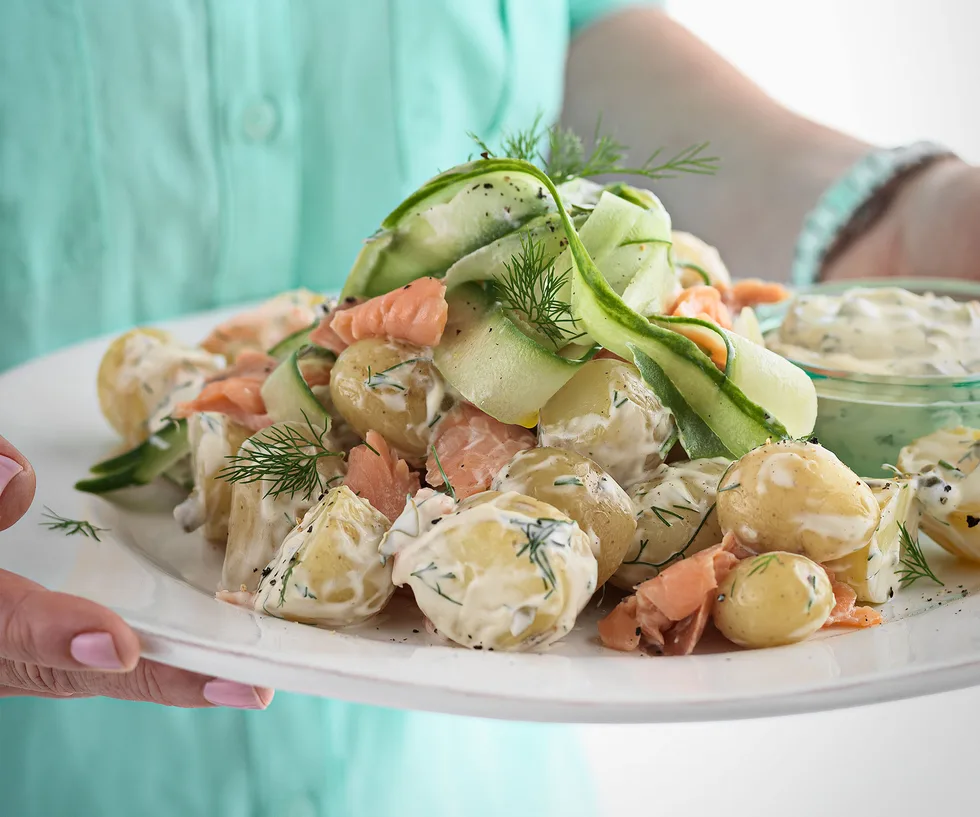 Salmon & dill salad