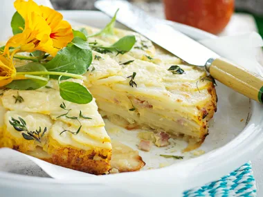 Potato and bacon tortilla