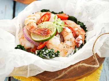 Prawn food parcel recipe