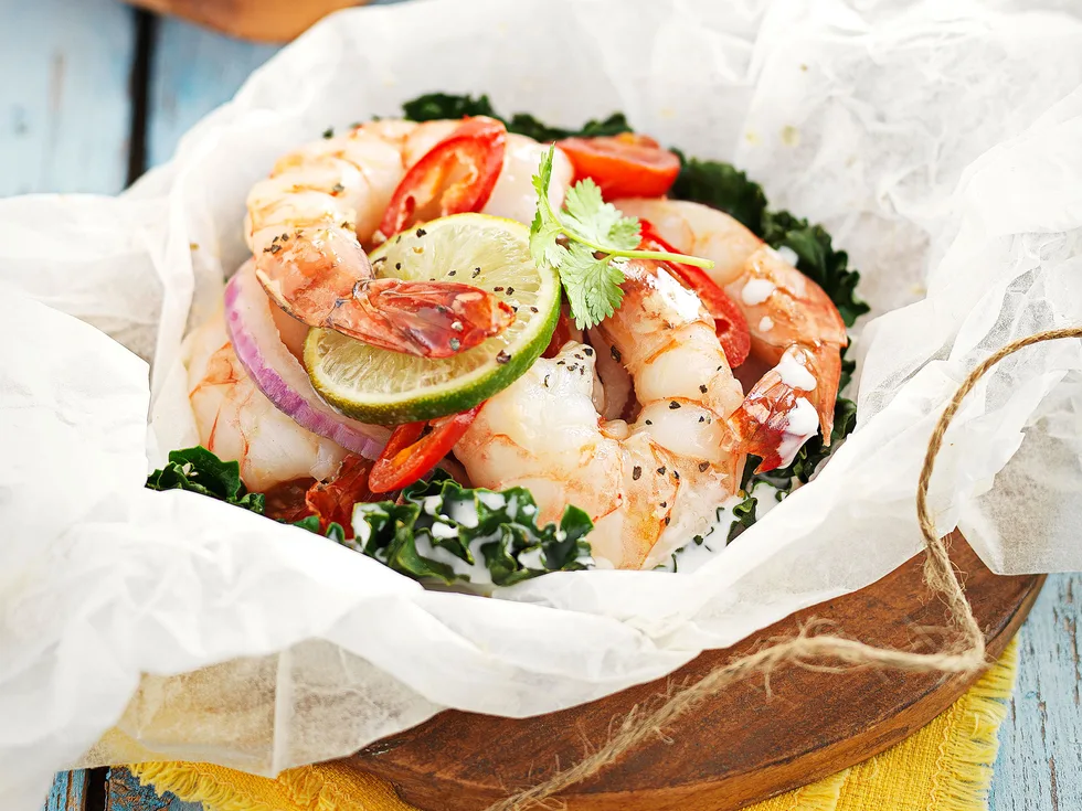 Prawn food parcel recipe