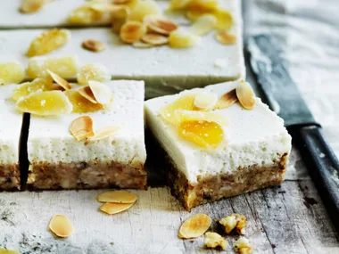 Ginger, coconut and almond slice