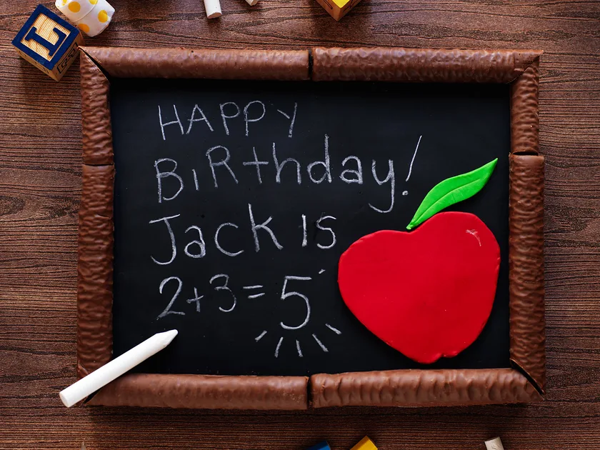 Happy birthday chalkboard cake
