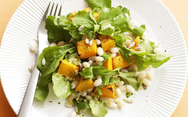 Pumpkin and white bean salad