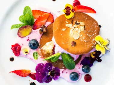 Almond and Cointreau tuile with fruits of the forest recipe