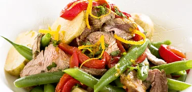 Warm lamb salad recipe