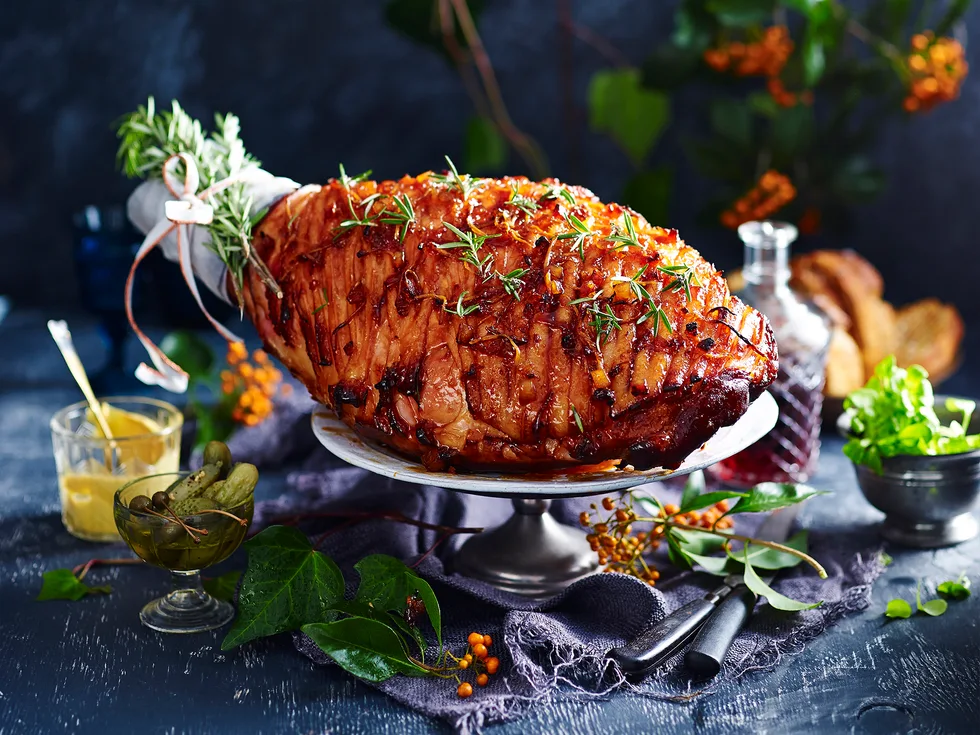 ginger marmalade glazed ham