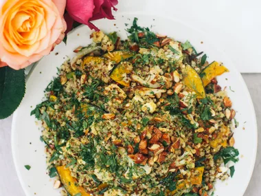 Quinoa & buttercup salad