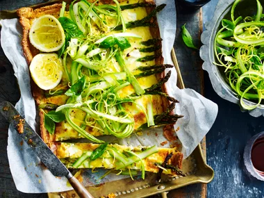 Asparagus and goat’s cheese tart