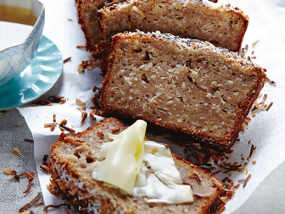 Coconut and banana bread