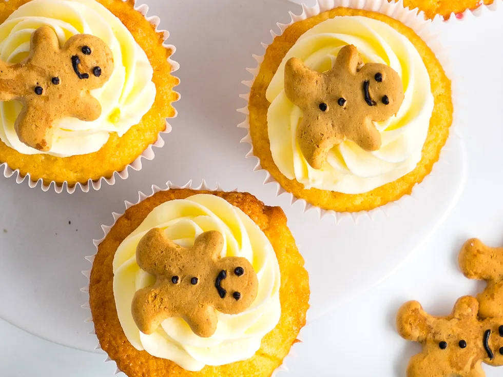 Gingerbread men cupcakes