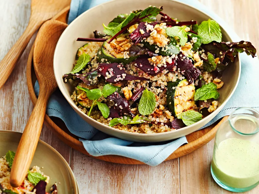 Warm beetroot and quinoa salad