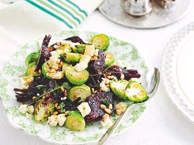 Balsamic beetroot with Brussels sprouts