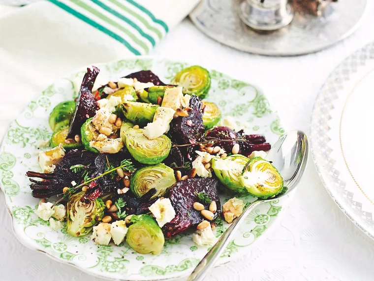 Balsamic beetroot with Brussels sprouts