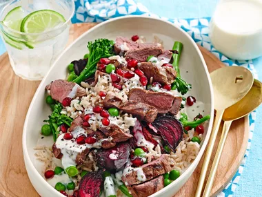 Lamb & beetroot rice salad
