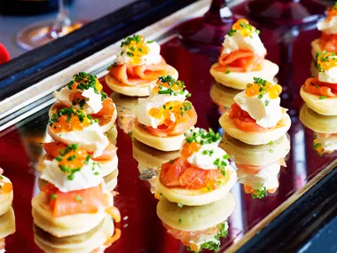 Blinis with smoked salmon