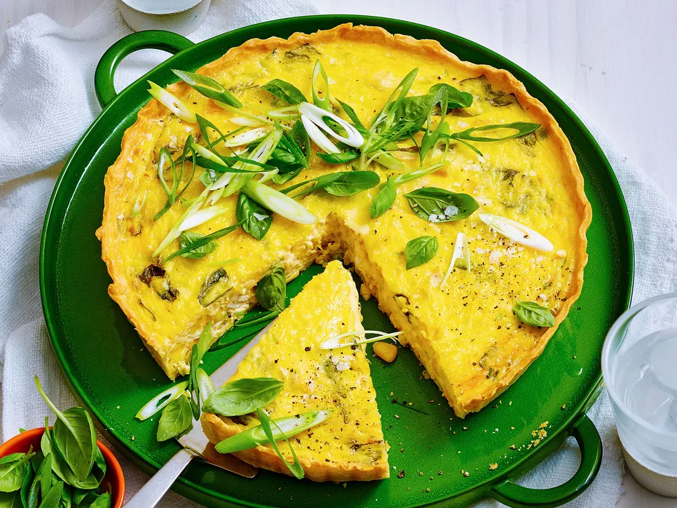 Chicken and corn quiche