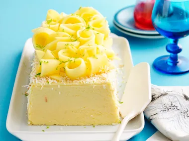 Mango & coconut mousse slice
