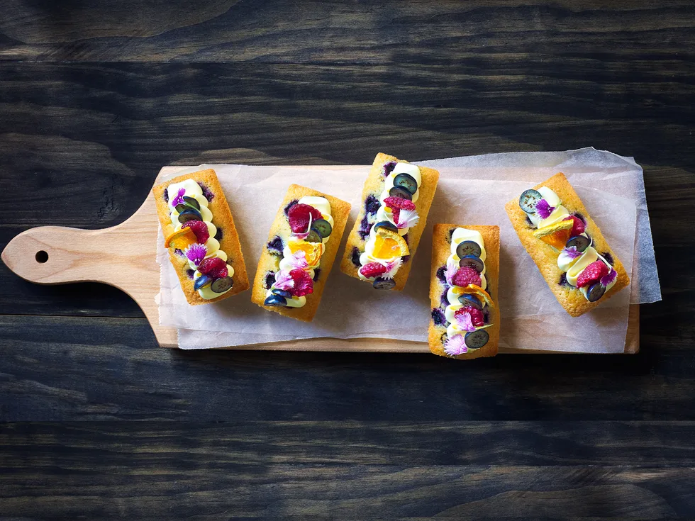 Berry & orange friands