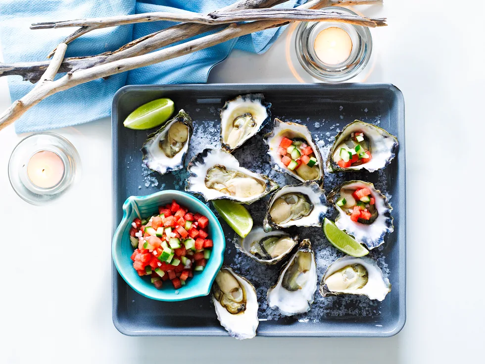 Watermelon & lime oysters