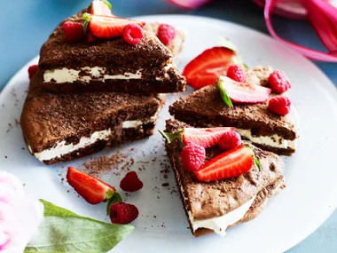 Date, almond & chocolate torte