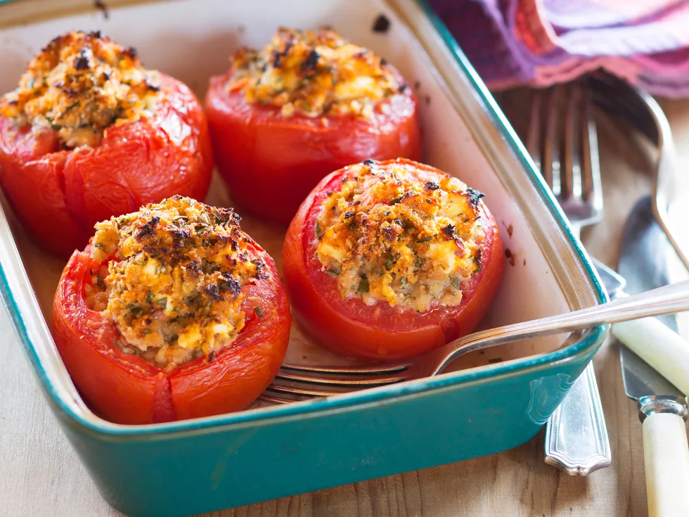 Stuffed herb tomatoes