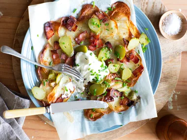 Potatoes with bacon