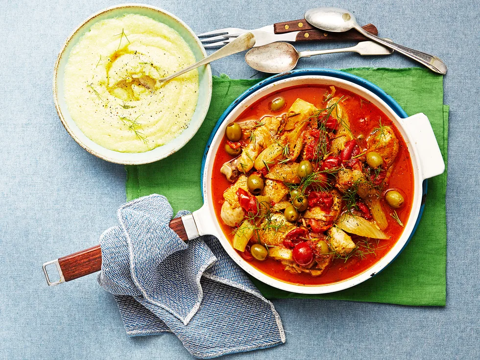 Braised fennel chicken