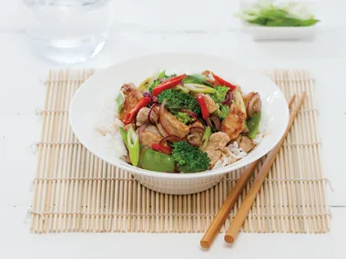 Pork Stir-Fry with Rice