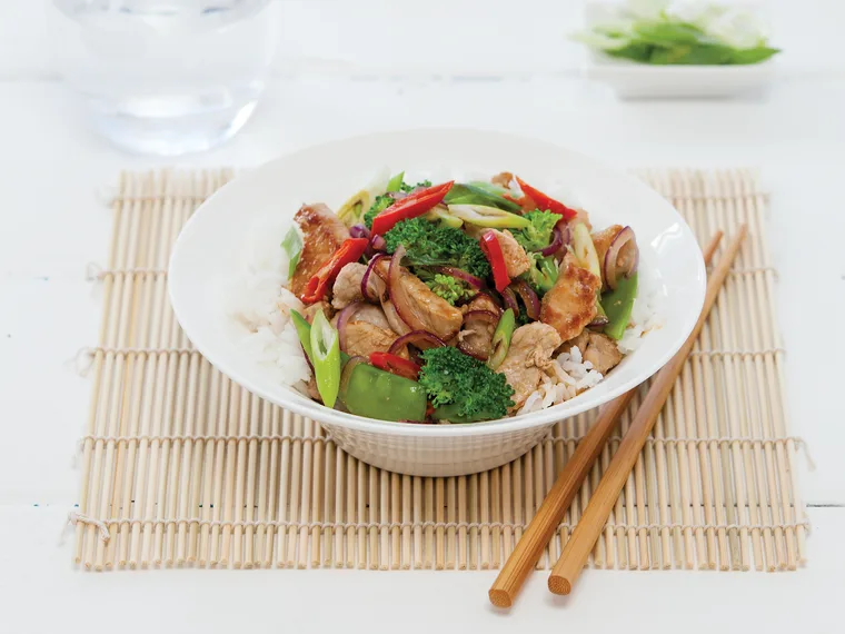 Pork Stir-Fry with Rice