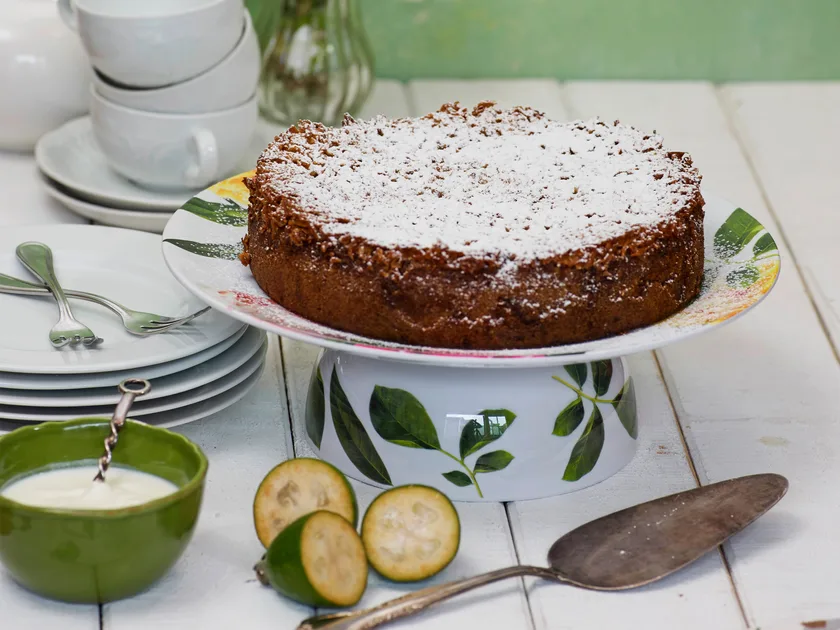 Feijoa lumberjack cake