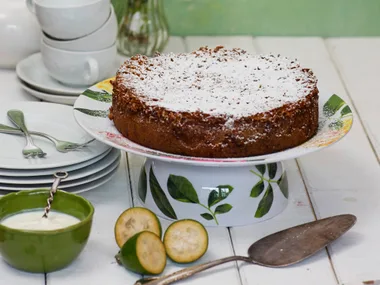 Feijoa lumberjack cake