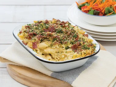 Bacon and cheese pasta