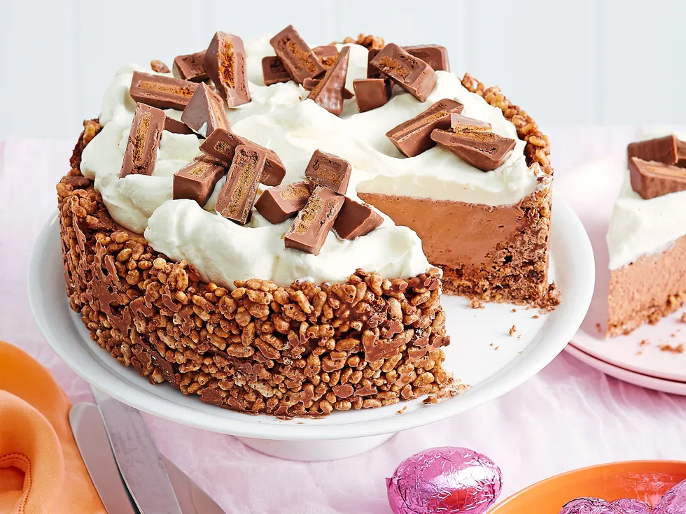 Tim Tam crackle cheesecake