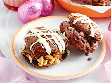 Choc ice cream sandwiches