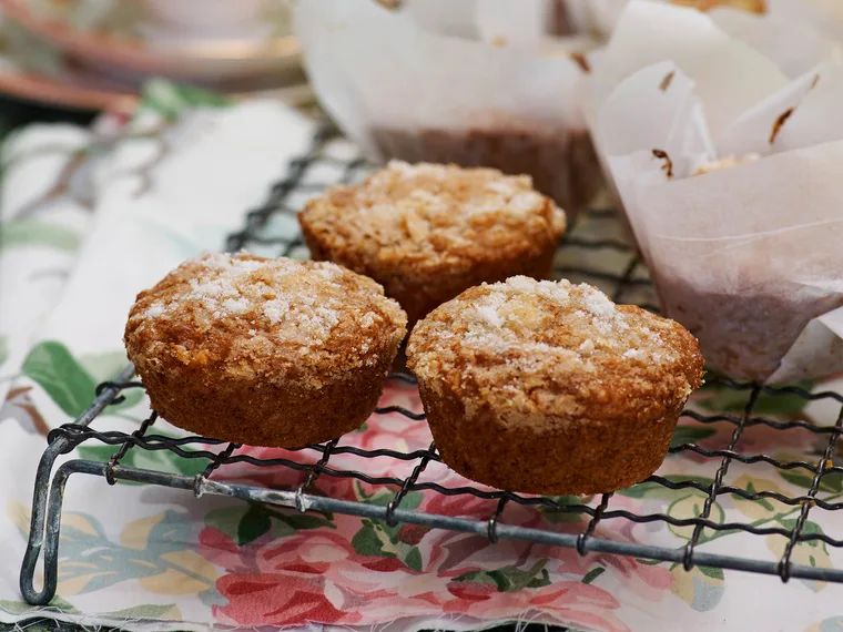 Feijoa, lemon and coconut muffins