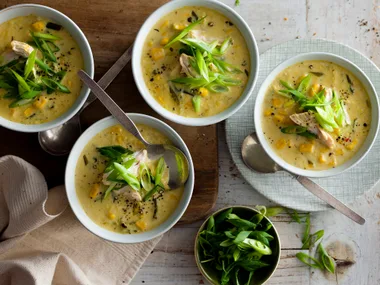 Creamy chicken and sweet corn soup